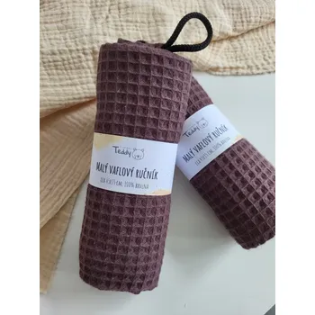 Ručník Malý vaflový ručník hnědá