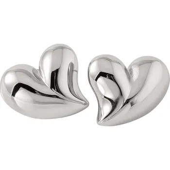 Náušnice IZMAEL Náušnice VO 33511 Heart Stříbrná KP33511