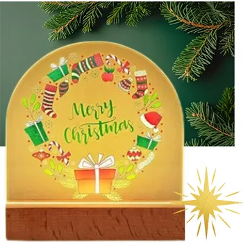 Vánoční dekorace Noční Lampa LED na USB Vánoční Dekorace Veselé Vánoce Stromeček Sváteční