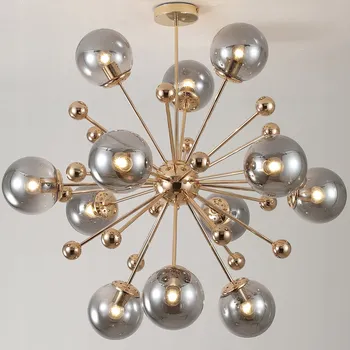 ZÁVĚSNÁ LAMPA STROPNÍ LUSTR KOULE zlatá MODERNÍ LED stropní svítidlo