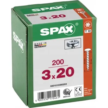 Vrut Vruty do dřeva Spax 3 x 20 mm 200 ks