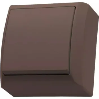 vypínač BIS Jednopólový vypínač na omítku hnědý bronz