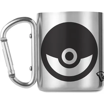 Kovový hrnek s karabinou Pokémon: Pokeball (objem 240 ml)