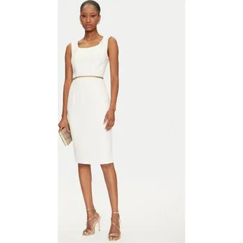 Dámské oblečení Marciano Guess Koktejlové šaty 5GGK12 7300A Écru Regular Fit 42