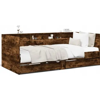 Postel Jednolůžková dřevěná postel 90x220 cm, vícebarevná