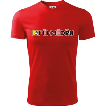 Chlapecké tričko Pěkně dřu lžíce - Dětské triko sportovní (dresovina) - 146 cm/10 let ( Červená )