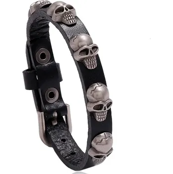 Náramek IZMAEL Náramek Small Skull Černá KP33407