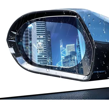 Auto zrcátko 2x Fólie odolná vůči dešti pro zpětné zrcátko do auta (9,5x13,5 cm) Transparentní