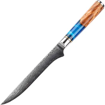IZMAEL Damaškový kuchyňský nůž HA 18606 Boning/Modrá 15 cm
