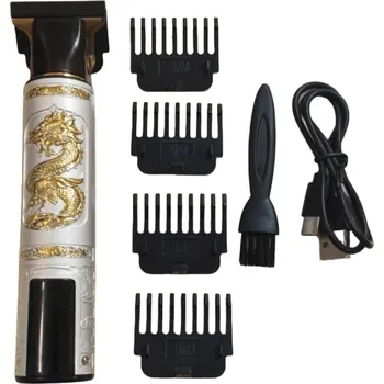 Holicí strojek Elektrický strojek na vlasy s USB nabíjením Dragon Bílá