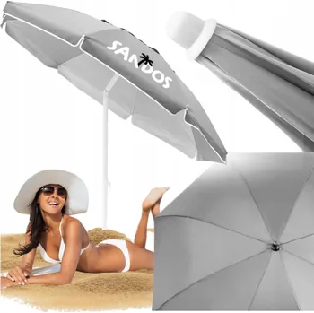 Slunečník Plážový slunečník SANDOS šedý 160 cm