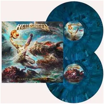 Zahraniční hudba Helloween: Giants & Monsters - Helloween [2LP] (Coloured Deep Ocean Blue Marbled Vinyl)