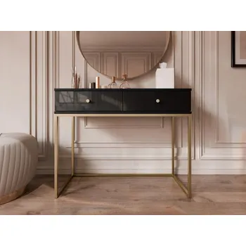 Toaletní stolek Govello, Barva dřeva: černá/černý lesk MIRJAN 5903211429903