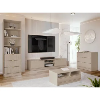 Nábytek Sestava do obývacího pokoje Razimo VII, Barva dřeva: pískově béžová MIRJAN 5903211429125