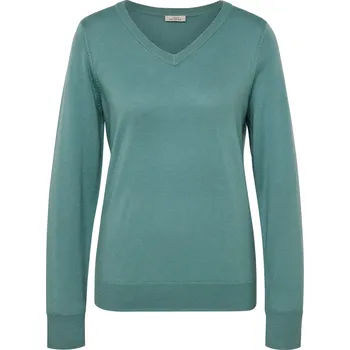 Dámské oblečení 713530 - Tchibo - Svetr z jemného úpletu merino - pro ženy - vel. XL 48/50 - barva: zelená