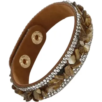 Náramek IZMAEL Náramek Retro Stone Hnědá KP29618