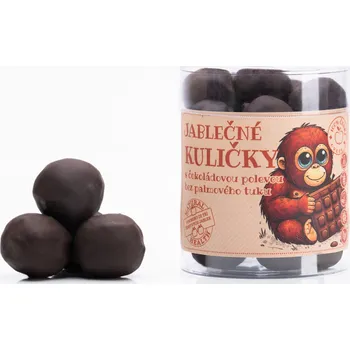 Jablečné kuličky s čokoládovou polevou bez palmového tuku - VEGAN - Trutna 100g