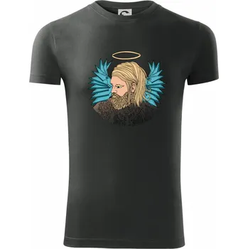 Pánské oblečení Anděl malovaný - muž (Pecka design) - Viper FIT - Pánské zůžené tričko - 2XL ( Tmavá břidlice (šedá se zeleným nádechem) )