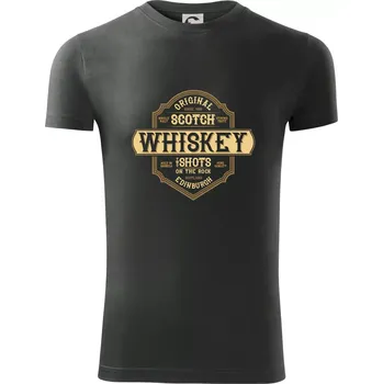 Pánské oblečení Original whiskey etiket - Viper FIT - Pánské zůžené tričko - S ( Tmavá břidlice (šedá se zeleným nádechem) )