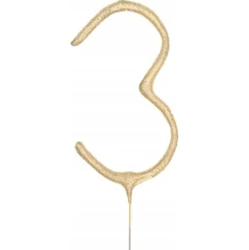 Dortová svíčka Narozeninová svíčka prskavky ČÍSLICE 3