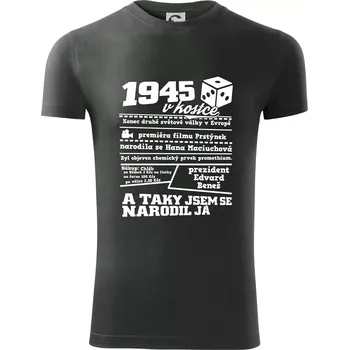 Pánské tričko 1945 v kostce - Viper FIT - Pánské zůžené tričko - 2XL ( Tmavá břidlice (šedá se zeleným nádechem) )