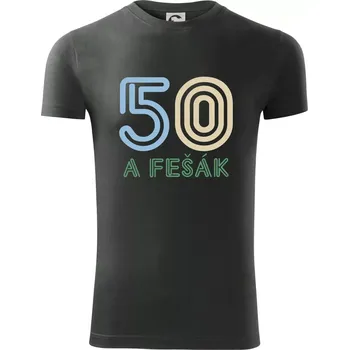 Pánské tričko 50 a fešák - Viper FIT - Pánské zůžené tričko - L ( Tmavá břidlice (šedá se zeleným nádechem) )