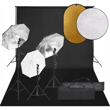 Obraz Fotografická sada Studio Pro 5500K, 75x300 cm, černá