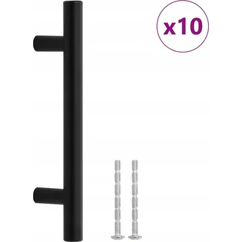Nábytkové kování Nábytková úchytka ocelová černá 150x32mm - 10 ks