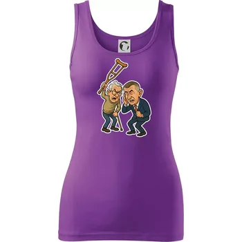 Dámské tričko Babiš a berle - Dámské tílko - 2XL ( Fialová )