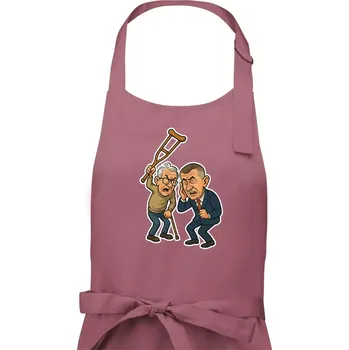 Kuchyňská zástěra Babiš a berle - Pánská zástěra na vaření - Univerzální velikost ( Starorůžová )