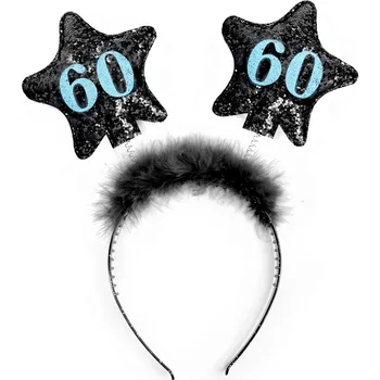 Čelenka Party čelenka 60.narozeniny černá