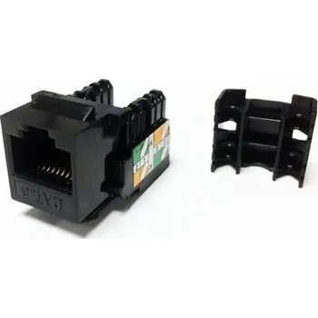 Síťový kabel DATACOM Keystone RJ45 UTP CAT6 (DUAL) MINI černý 4020