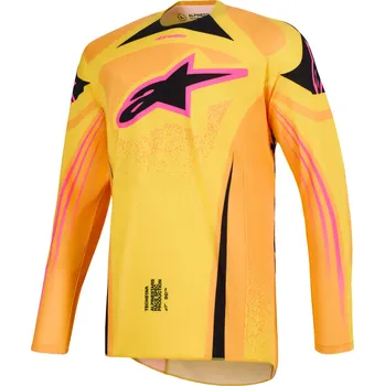Moto dres Motokrosový dres Alpinestars Techstar Nomur oranžovo-žluto-růžový L