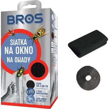 BROS síť do okna moskytiéra do okna 150x180 cm černá