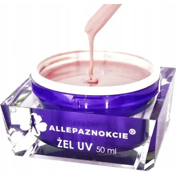 Lak na nehty Maskovací Gel Allepaznokcie 50ml odstíny růžové a fialové