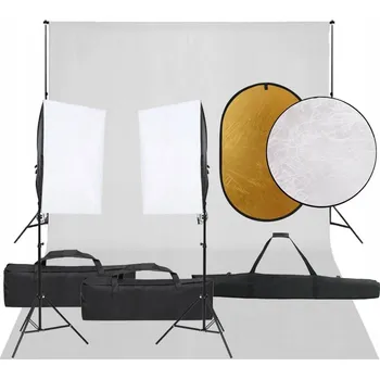 Obraz Fotografická sada 2x softbox 40x60cm + pozadí 500x300cm + odrazné desky