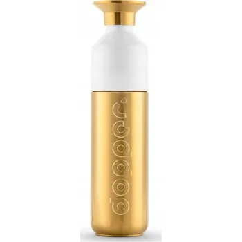Láhev Ekologická kovová láhev Dopper Steel Gold 490 ml s termohrnkem