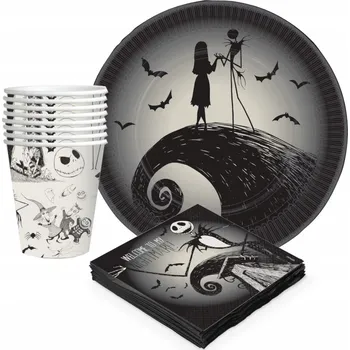 Party dekorace Sada na Halloween Ukradené Vánoce (Nightmare Before Christmas) - Talířky, Kelímky, Ubrousky