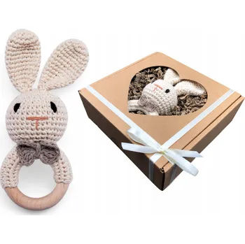 Kousátko na prořezávání zoubků, s chrastítkem Kousátka pro děti dřevěné, vícebarevné