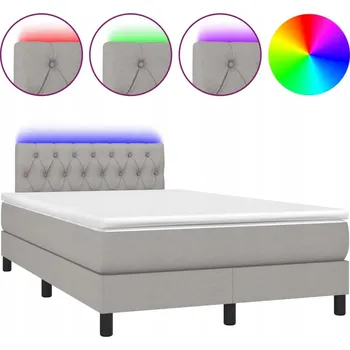 Postel Čalouněná dvoulůžková postel 120x190 v odstínech šedé