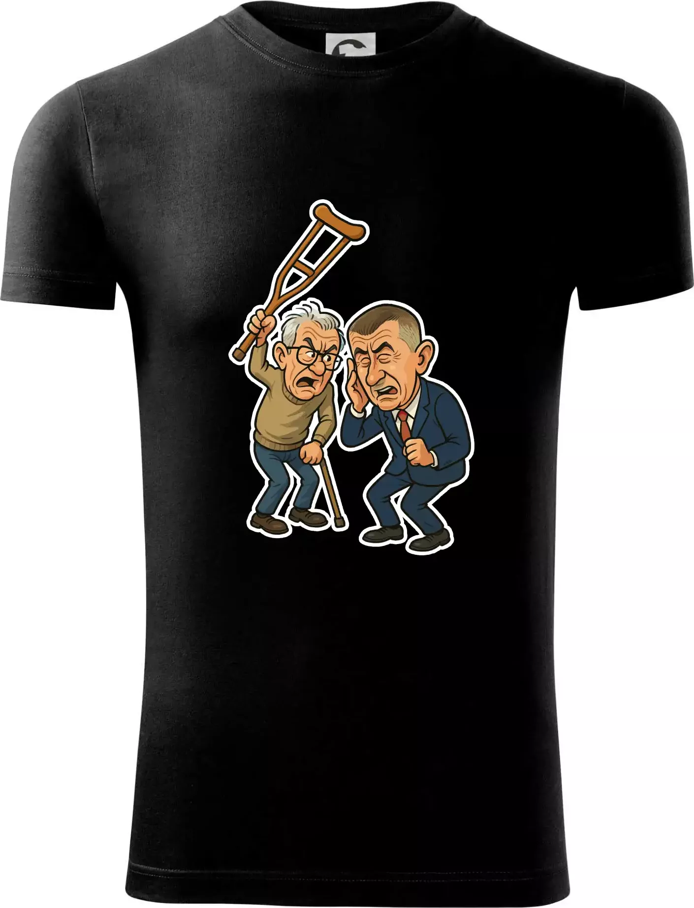Babiš a berle - Viper FIT - Pánské zúžené tričko - S ( Černá )