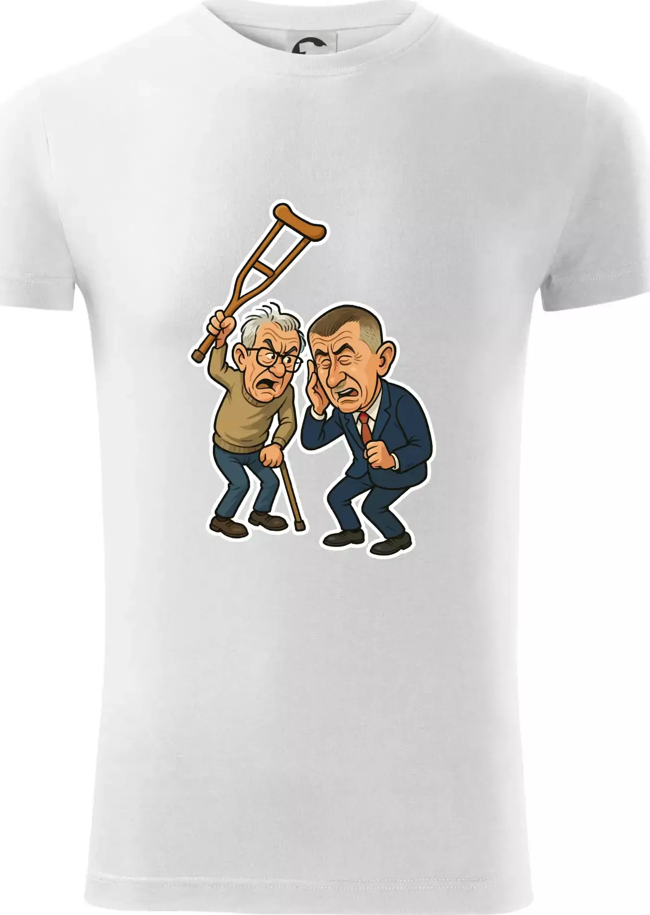 Babiš a berle - Viper FIT - Pánské zúžené tričko - L ( Bílá )