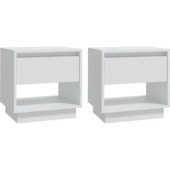 Noční stolek Klasický bílý noční stolek 45x34x44 cm