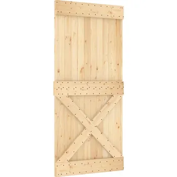 Interiérové dveře Posuvné dveře z masivního borovicového dřeva 95x3,6x210 cm, NARVIK