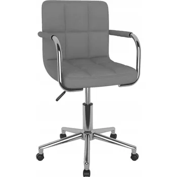 Kancelářská otočná židle světle šedá 48x47x(74,5-86) cm