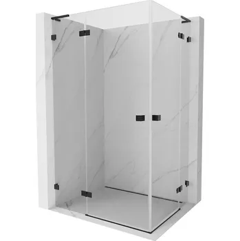 Mexen Lunar L Duo sprchový kout levý 120 x 110 cm, transparentní, černá - 834L-120L-110P-70-00 Sprchové kouty