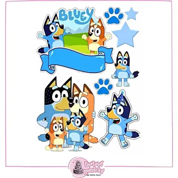 Jedlá dekorace na dort Pohádka Bluey č.15 - jedlý papír - Bez úprav / Jedlý papír / Bez decor gelu