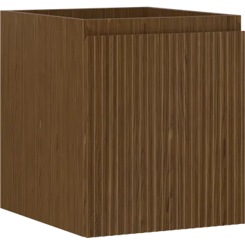 Koupelnový nábytek Mexen Rivel koupelnová skříňka pod umyvadlo 40 cm, 1 zásuvka, drážkovaná, ořech - 91A20-04047-1-BF86 Koupelnové skříňky