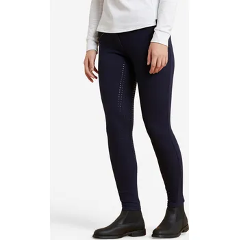 Jezdecké kalhoty FOUGANZA Dámské zimní rajtky 500 Full Grip hřejivé modré M MODRÁ