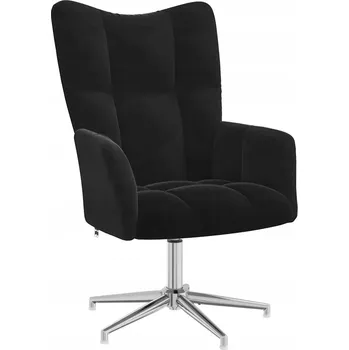 Křeslo Otočné křeslo sametové 62x68x91 černé
